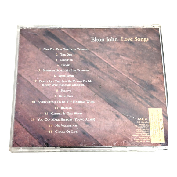 Elton John: Love Songs CD Can You Feel the Love Tonight Pop Rock Music - Picture 3 of 3